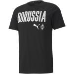 Reduzierte Schwarze Puma Borussia Mönchengladbach Katzen-Shirts mit Katzenmotiv für Herren Größe S 