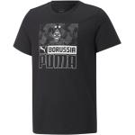 Reduzierte Schwarze Puma Borussia Mönchengladbach Kinder T-Shirts mit Strass aus Baumwolle Größe 164 