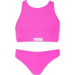 Pinke Unifarbene Puma Racer Bustier Bikinis für Kinder aus Polyamid 