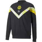 Reduzierte Schwarze Puma Iconic BVB Herrensweatshirts aus Polyester Größe S 