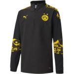 Reduzierte Schwarze Puma BVB Kindersweatshirts mit Reißverschluss aus Polyester Größe 164 