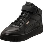 Reduzierte Schwarze Puma Carina High Top Sneaker & Sneaker Boots mit Klettverschluss aus Leder für Damen Größe 42 