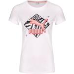 Reduzierte Weiße Animal-Print Puma T-Shirts für Damen Größe S 