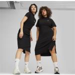 Schwarze Midi Stehkragen Cut Out Kleider mit Cutwork für Damen Größe L 