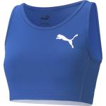 Blaue Puma Team Crop-Tops & Bauchfreie Tops aus Polyester Cropped für Damen 