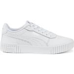 Weiße Puma Carina Low Sneaker aus Leder für Damen Größe 38,5 