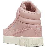 Reduzierte Pinke Puma Carina High Top Sneaker & Sneaker Boots mit Klettverschluss aus Kunstfell für Damen Größe 35 