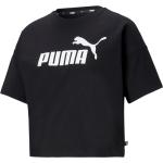 Schwarze Puma Essentials T-Shirts aus Baumwolle für Damen Größe L 