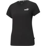 Schwarze Puma Essentials Rundhals-Ausschnitt T-Shirts aus Baumwolle für Damen Größe XL 