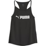 Schwarze Sportliche Puma Fit Tank-Tops für Damen Größe L für den für den Sommer 