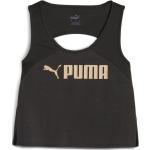 Schwarze Sportliche Puma Fit Tank-Tops für Damen Größe S für den für den Sommer 