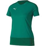 Reduzierte Grüne Color Blocking Kurzärmelige Puma teamGOAL Katzen-Shirts mit Katzenmotiv für Damen Größe L 