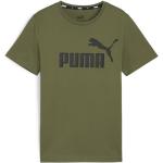 Grüne Puma Kinder T-Shirts aus Baumwolle Größe 128 