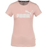 Beige Sportliche Puma Essentials T-Shirts für Damen Größe M für den für den Sommer 
