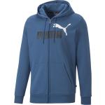 Blaue Puma Essentials Zip Hoodies & Sweatjacken mit Reißverschluss aus Jersey mit Kapuze für Damen Größe XXL 