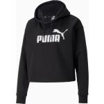 Reduzierte Schwarze Puma Essentials Damenhoodies & Damenkapuzenpullover aus Jersey mit Kapuze Größe 3 XL 