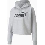 Reduzierte Graue Puma Essentials Damenhoodies & Damenkapuzenpullover aus Jersey mit Kapuze Größe 3 XL 