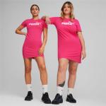 Pinke Puma Essentials Shirtkleider für Damen Größe M 