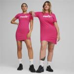 Pinke Puma Essentials Shirtkleider für Damen Größe M 