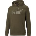 Reduzierte Olivgrüne Bestickte Puma Essentials Herrensweatshirts aus Jersey Größe XL für den für den Herbst 