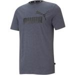 Reduzierte Dunkelblaue Melierte Puma Essentials Bio T-Shirts für Herren Größe M 