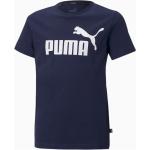 Blaue Puma Essentials Kinder T-Shirts aus Jersey für Mädchen Größe 110 