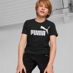 Schwarze Puma Essentials Kinder T-Shirts aus Jersey für Jungen Größe 92 