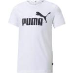 Weiße Puma Essentials Kinder T-Shirts aus Baumwolle für Jungen Größe 128 