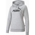 Reduzierte Graue Puma Essentials Damenhoodies & Damenkapuzenpullover aus Jersey mit Kapuze Größe S für den für den Herbst 