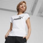 Reduzierte Beige Kurzärmelige Puma Essentials T-Shirts für Damen Größe XXS 