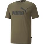 Reduzierte Dunkelgrüne Puma Essentials T-Shirts aus Baumwolle für Herren Größe M 