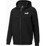 Schwarze Casual Puma Essentials Zip Hoodies & Sweatjacken mit Reißverschluss aus Jersey mit Kapuze für Herren Größe XL 