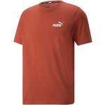 Reduzierte Rote Puma Essentials T-Shirts aus Baumwolle für Herren Größe M 