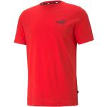 Reduzierte Rote Puma Essentials T-Shirts aus Baumwolle für Herren Größe 3 XL 