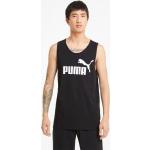 Schwarze Puma Essentials Rundhals-Ausschnitt T-Shirts für Herren für den für den Sommer 