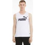 Weiße Puma Essentials Rundhals-Ausschnitt T-Shirts für Herren für den für den Sommer 