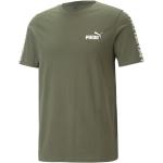 Reduzierte Grüne Camouflage Puma Essentials T-Shirts aus Baumwolle für Herren Größe XXL 