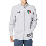 PUMA FIGC Italien ftblCulture Track Jacket hellgrau Italia Sportjacke Azzurri, Größe:L