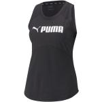 Schwarze Puma Fit Tank-Tops für Damen Größe L für den für den Sommer 