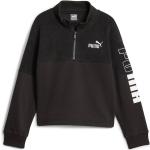 Reduzierte Schwarze Puma Stehkragen Damenfleecepullover & Damenfleeceshirts mit Reißverschluss aus Baumwolle 