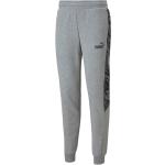Puma Freizeit Jogginghose Graphic Sweat Pants - Baumwolle, gefüttert - grau Herren, Größe XL