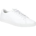 Weiße Puma Runde Low Sneaker mit Schnürsenkel in Normalweite aus Glattleder mit herausnehmbarem Fußbett für Herren Größe 40,5 