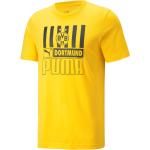 Gelbe Puma BVB T-Shirts aus Baumwolle für Herren Größe M 