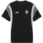 Reduzierte Schwarze Kurzärmelige Puma Borussia Mönchengladbach T-Shirts für Herren Größe L 