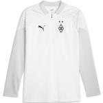 Reduzierte Graue Puma Borussia Mönchengladbach Herrensweatshirts mit Reißverschluss aus Polyester Größe S 