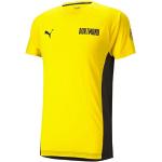 Schwarze Puma EvoStripe BVB T-Shirts für Herren Größe L 