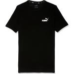 Schwarze Kurzärmelige Puma T-Shirts aus Baumwolle für Herren Größe XS 