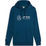 Blaue Unifarbene Langärmelige Mercedes Benz Merchandise Herrenhoodies & Herrenkapuzenpullover mit Automotiv mit Kapuze Größe XXL 
