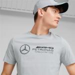 Graue Unifarbene Kurzärmelige Mercedes Benz Merchandise Rundhals-Ausschnitt T-Shirts mit Automotiv aus Jersey für Herren Größe XXL 