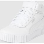 Reduzierte Weiße Unifarbene Puma Carina High Top Sneaker & Sneaker Boots mit Schnürsenkel aus Leder für Kinder Größe 39 